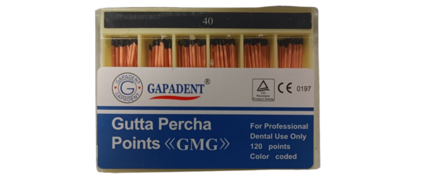 Гуттаперчевые штифты GMG 02 №40, (120шт), GAPADENT / Китай